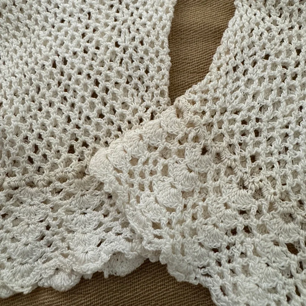 Vintage White Crochet Gloves Cottagecore XS/S